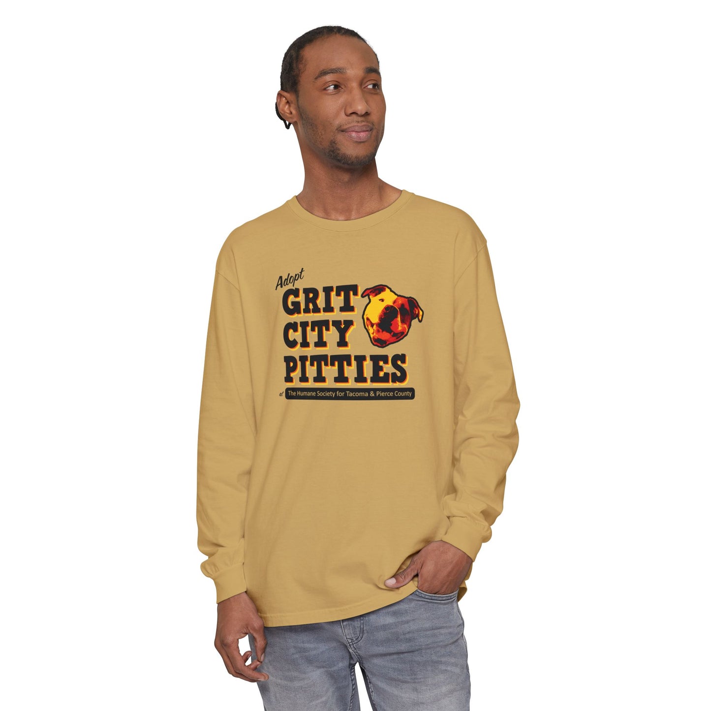 Throwback Grit City Pitties Long Sleeve T-Shirt