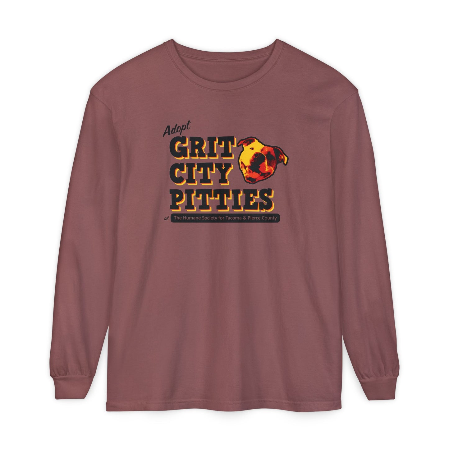 Throwback Grit City Pitties Long Sleeve T-Shirt