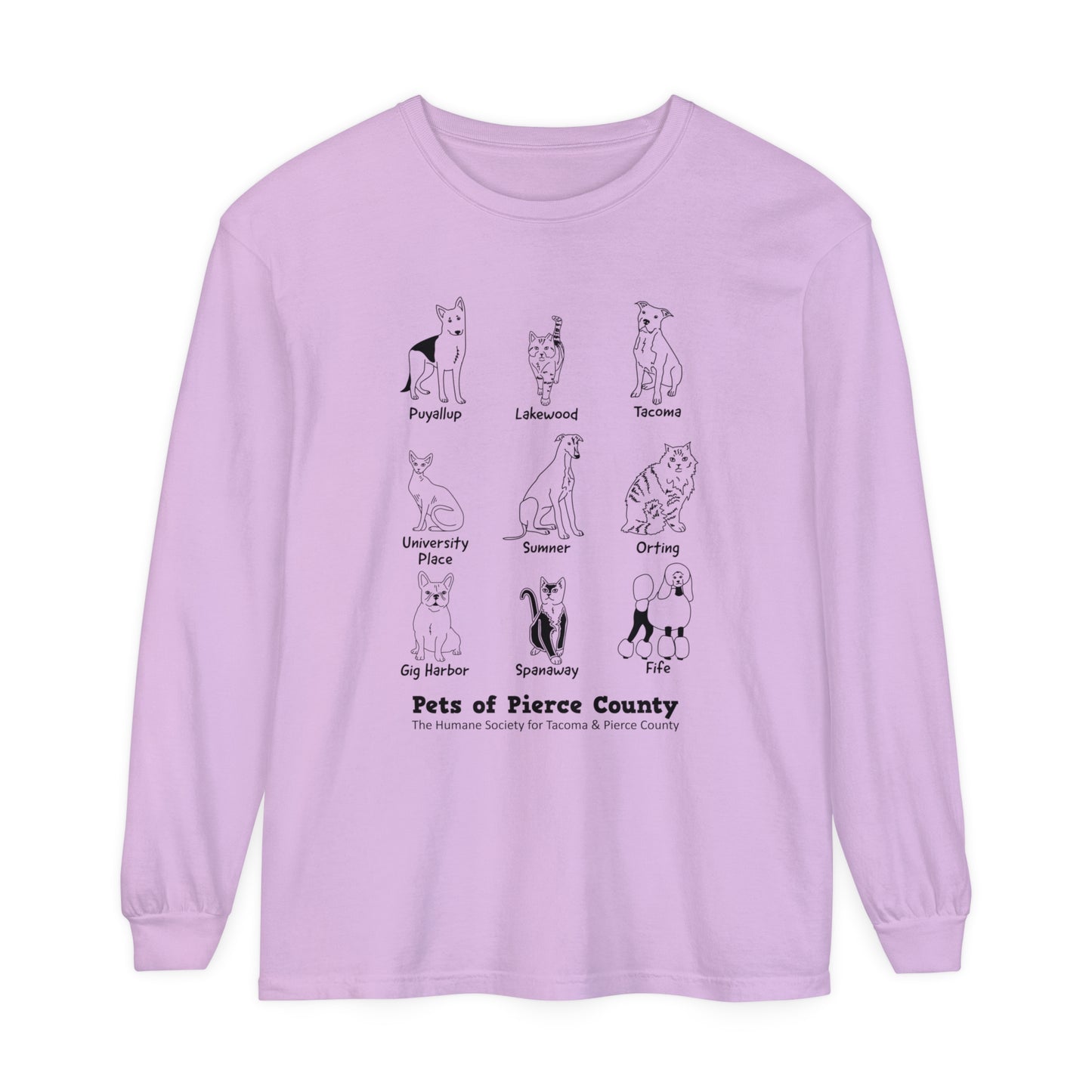 Pets of Pierce County - Comfort Colors Long Sleeve