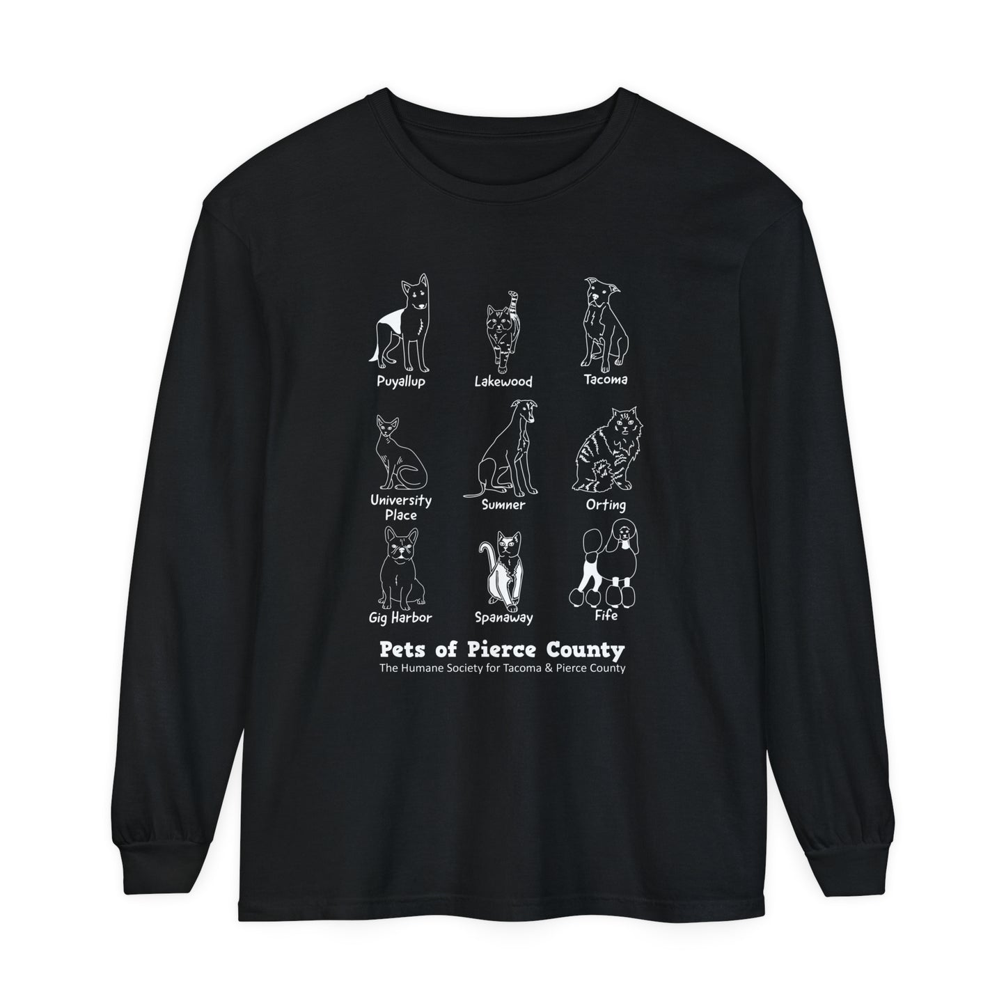 Pets of Pierce County - Comfort Colors Long Sleeve