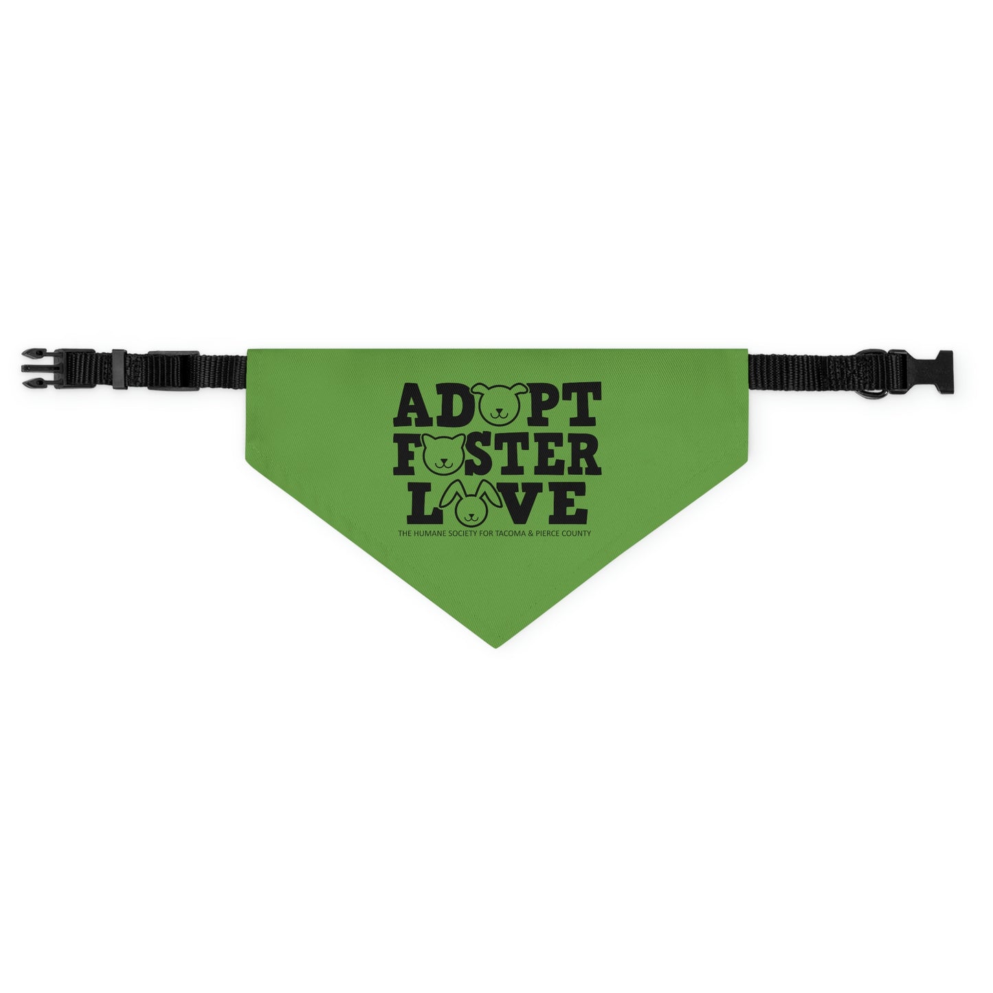 Adopt, Foster, Love Pet Bandana Collar