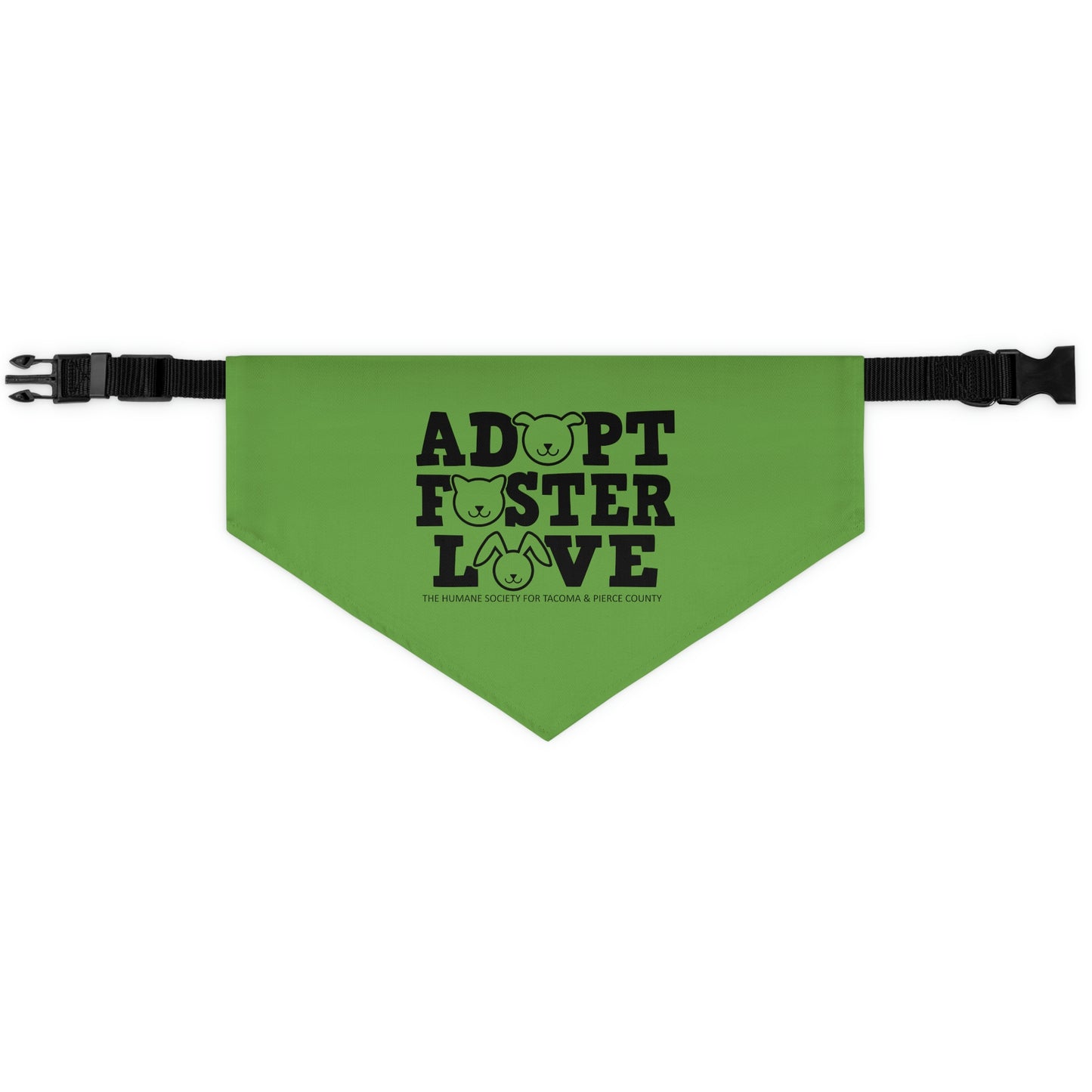 Adopt, Foster, Love Pet Bandana Collar